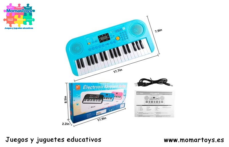 Shayson Piano Digital Infantil De 61 Teclas Iluminadas – Teclado Portátil Con Micrófono Y Atril, Juguete Musical Educativo En Rosa Para Principiantes De 3 A 12 Años
