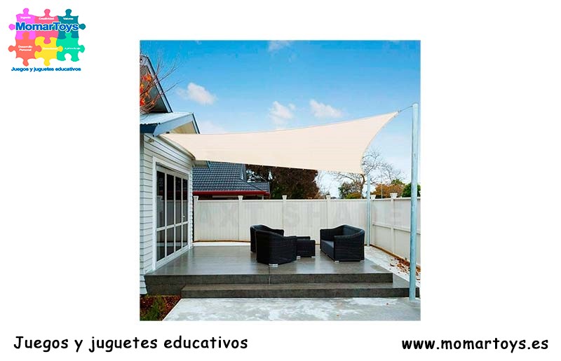 Toldo vela de sombra impermeable para patio, exteriores y jardin